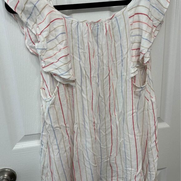 Ava & Viv white striped sleeveless tank plus size 1x - Picture 4 of 4